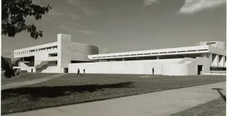 Reed Library just after construction finished in 1969
