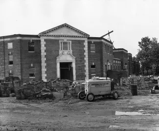 Gregory Hall construction around 1950